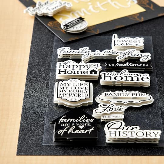 Black & White Sentimental Family Stickers by Recollections™